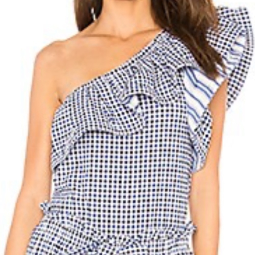 Misa Los Angeles Gilah Top in Blue Multi Size Medium